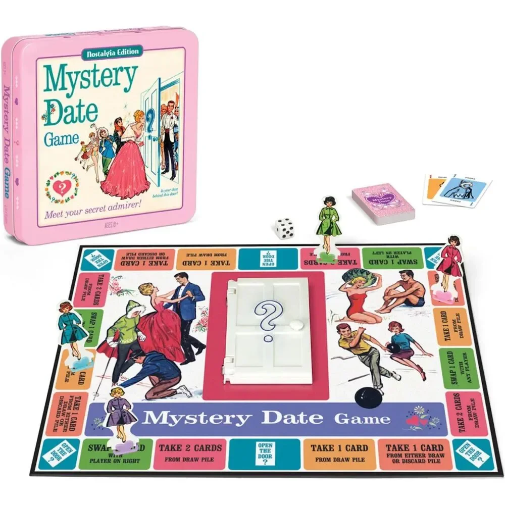 Mystery Date Game Nostalgia Edition Tin Complete Board Game Ages 8+ Hasbro